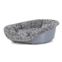 Siesta DeLuxe Hundplastsäng MED Mjuk Kudde För Inomhusmys GRÅ